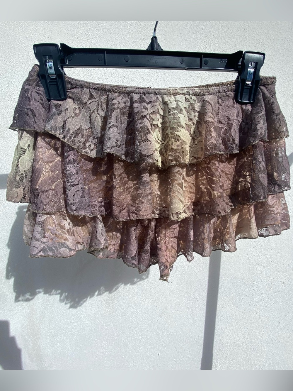 EGO Fairy Brown Green Lace Ruffle Bloomer Shorts Size 4